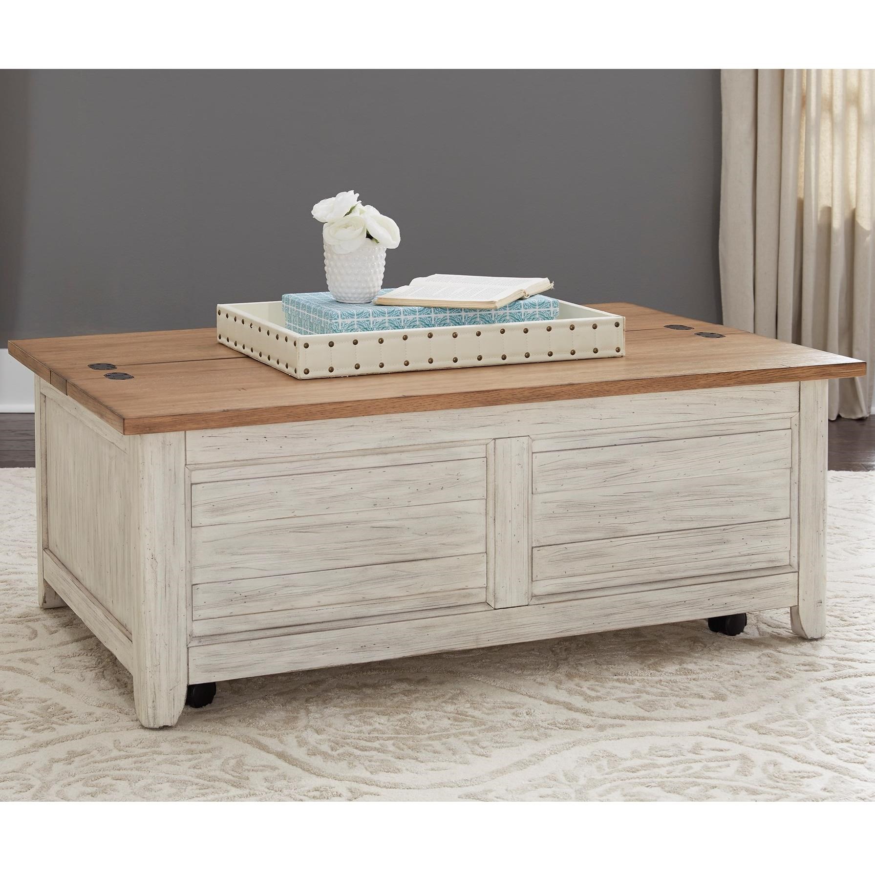 Liberty Furniture Farmhouse Reimagined Relaxed Vintage Storage Trunk